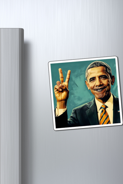 Obama Pop Art Magnet Patriotic Teacher Gift, Best Friend Gift, Fridge Magnet
