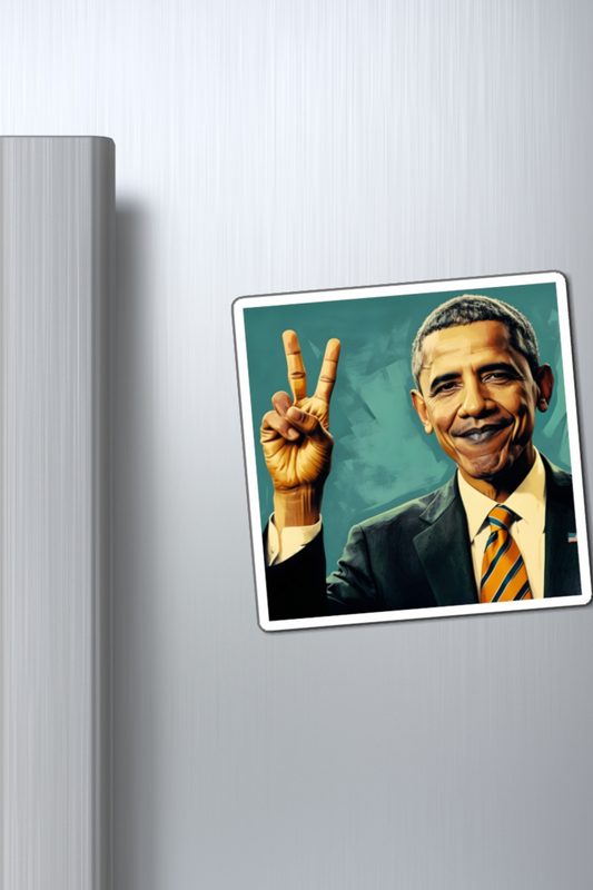 Obama Pop Art Magnet Patriotic Teacher Gift, Best Friend Gift, Fridge Magnet