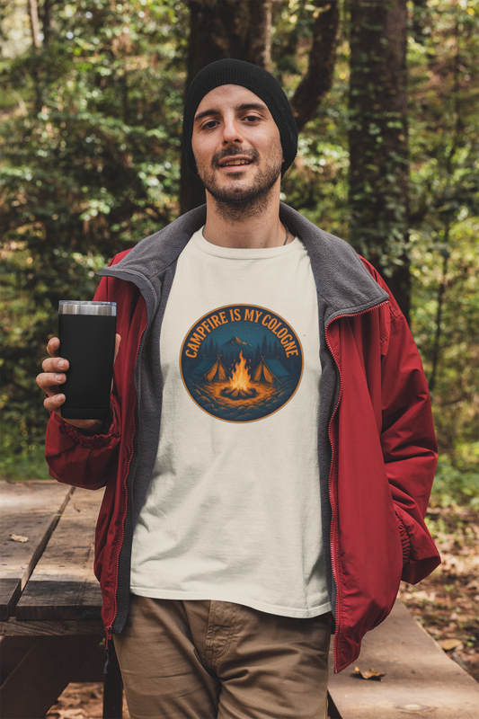 Campfire Lover's Unisex Heavy Cotton Tee, Outdoor Adventure Shirt, Bonfire Party Tee, Camping Gift, Summer Festival Top