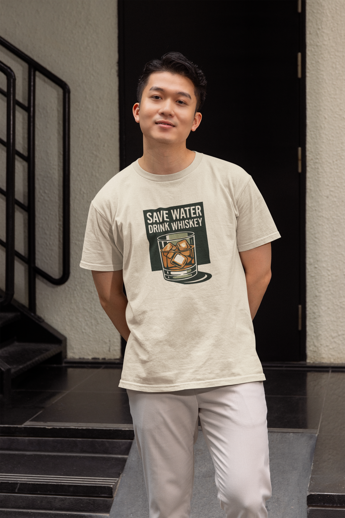 Whiskey Lover's Unisex Tee - Save Water Drink Whiskey, Funny Gift for Him, Bar Apparel, Party Shirt, Ideal for Birthdays, Housewarming