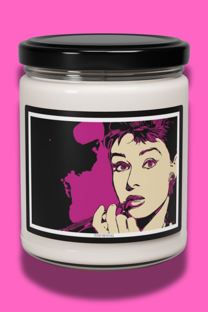 Vintage-Inspired Scented Soy Candle - 9oz with Retro Glam Design