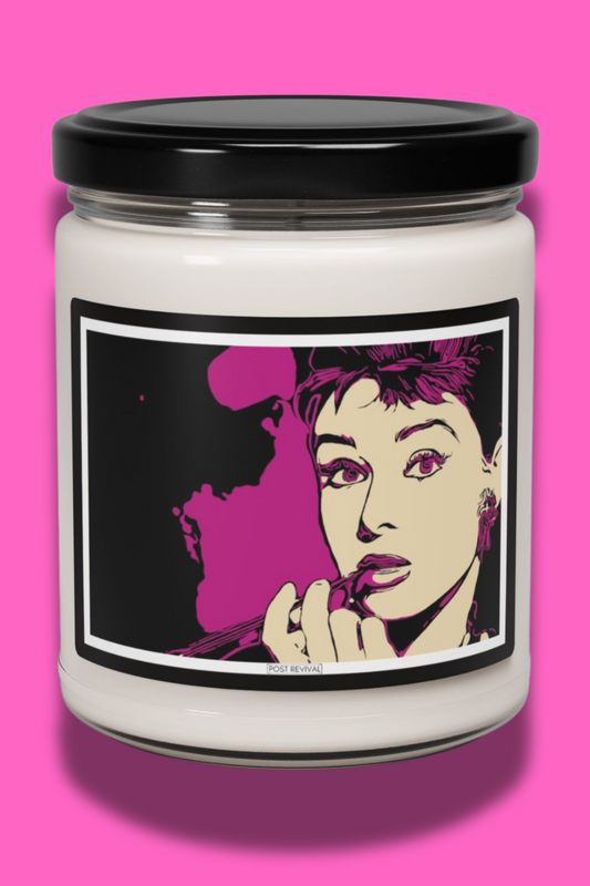 Vintage-Inspired Scented Soy Candle - 9oz with Retro Glam Design