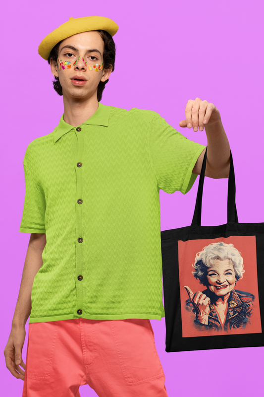 Betty White Pop Art Shoulder Bag Feminist Modern Art Canvas Tote Perfect for Him, Her, Best Friend, Birthday, or LGBTQ Pride