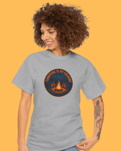 Campfire Lover's Unisex Heavy Cotton Tee, Outdoor Adventure Shirt, Bonfire Party Tee, Camping Gift, Summer Festival Top