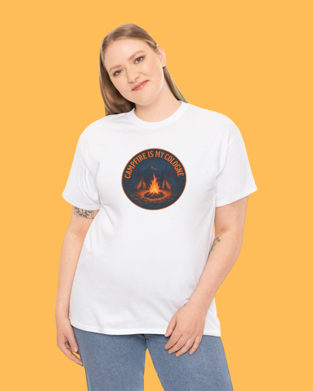 Campfire Lover's Unisex Heavy Cotton Tee, Outdoor Adventure Shirt, Bonfire Party Tee, Camping Gift, Summer Festival Top