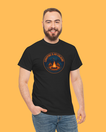 Campfire Lover's Unisex Heavy Cotton Tee, Outdoor Adventure Shirt, Bonfire Party Tee, Camping Gift, Summer Festival Top