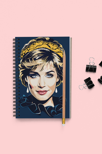 Princess Diana Digital Drawing Spiral Notebook | USA Journal | Perfect Gift for Teachers, Back to School, Mental Health Journals & More