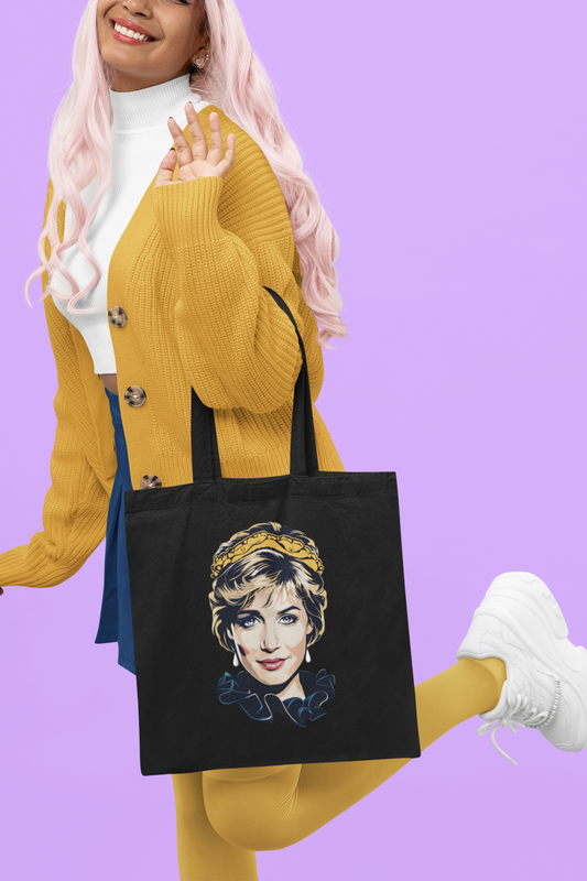Princess Diana Pop Art Shoulder Bag Modern Art Canvas Tote Perfect for Her, Best Friend, Birthday, Thank You, or LGBTQ Pride