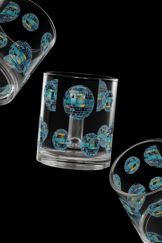 Disco Ball Glass Coffee Mug Colorful Glassware for Your Coffee Bar | Dopamine Decor and Housewarming Gift