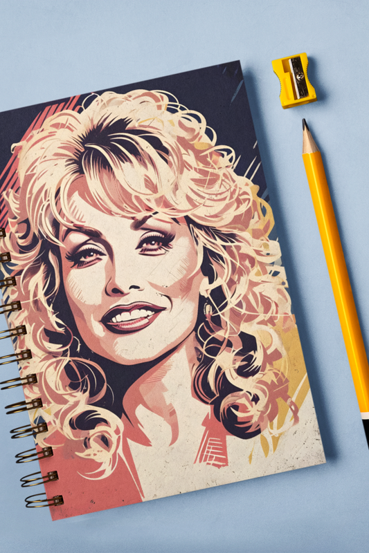 Dolly Parton Pop Art Spiral Notebook | Perfect Gift for Teachers, Back to School, Mental Health Journals and More