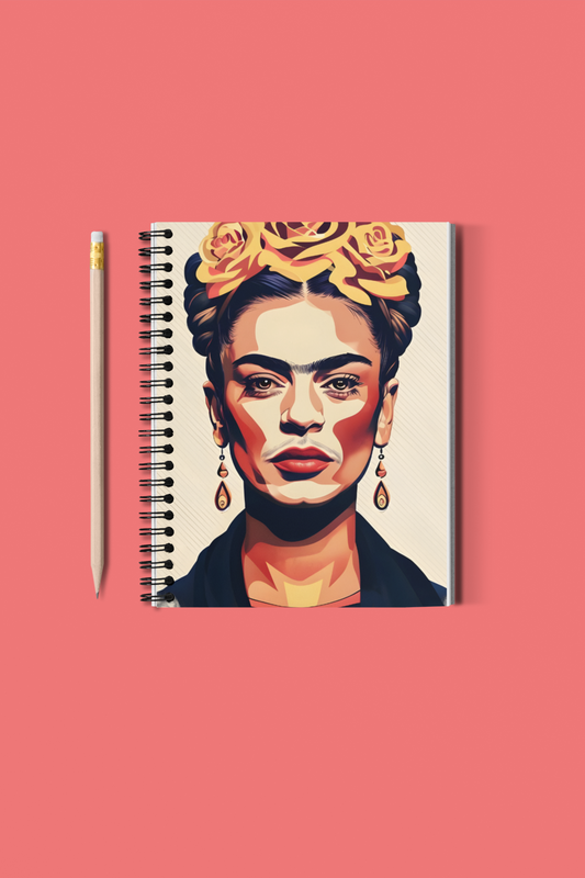 Frida Kahlo Pop Art Spiral Notebook | Perfect Gift for Teachers, Back to School, Mental Health Journals and More