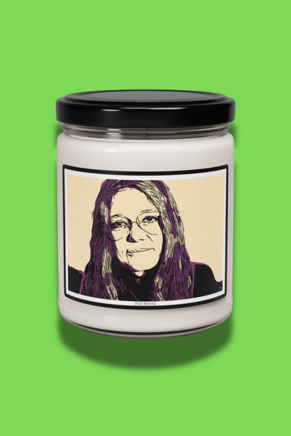Gloria Steinem Soy Candle – Deny Defend Depose Decor, Aromatic Bookshelf Accent, Resist Gift, Housewarming & Sobriety Present