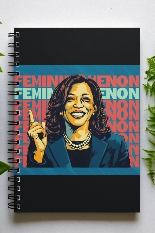 Kamala Harris Digital Drawing Spiral Notebook | Patriotic USA Journal | Perfect Gift for Teachers, Back to School, Mental Health Journals
