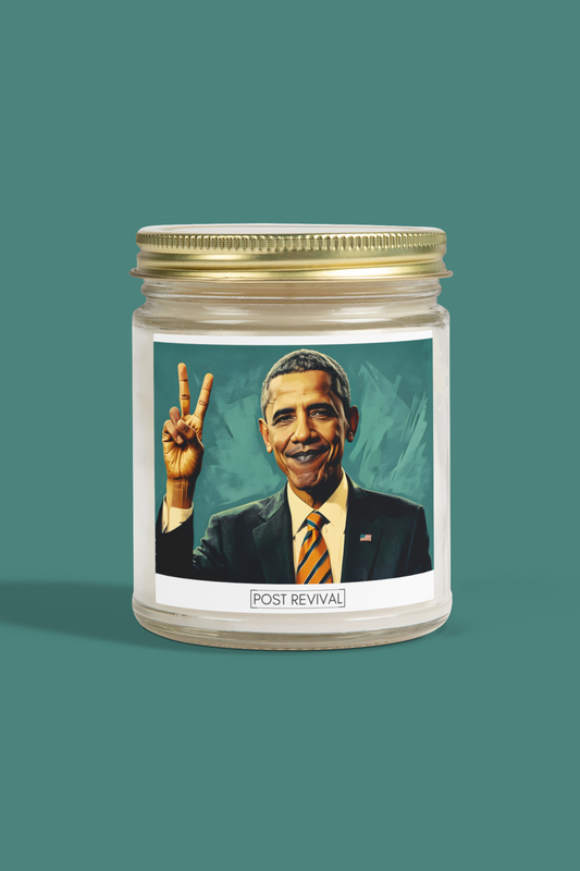 Barack Obama Candle Pop Art Dopamine Decor | Unique Gift for Him or Her | Patriotic USA Birthday Gift | LGBTQ Friendly Thank You Gift