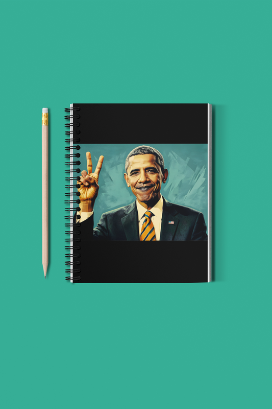 Barack Obama Digital Drawing Spiral Notebook | Patriotic USA Journal | Perfect Gift for Teachers, Back to School, Mental Health Journals