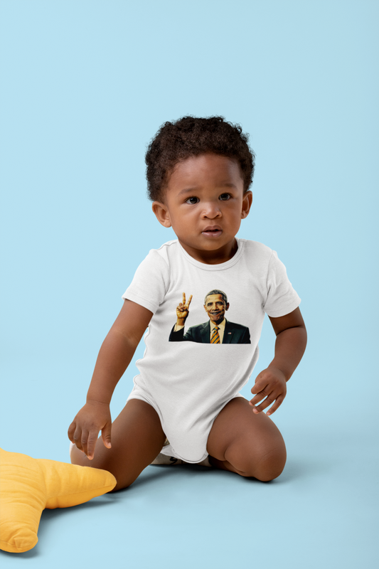 Barack Obama Newborn Onesie Unique Baby Gift, Baby Clothes, Baby Shower Gift, Baby Boy and Baby Girl, Graphic Tees for Newborn