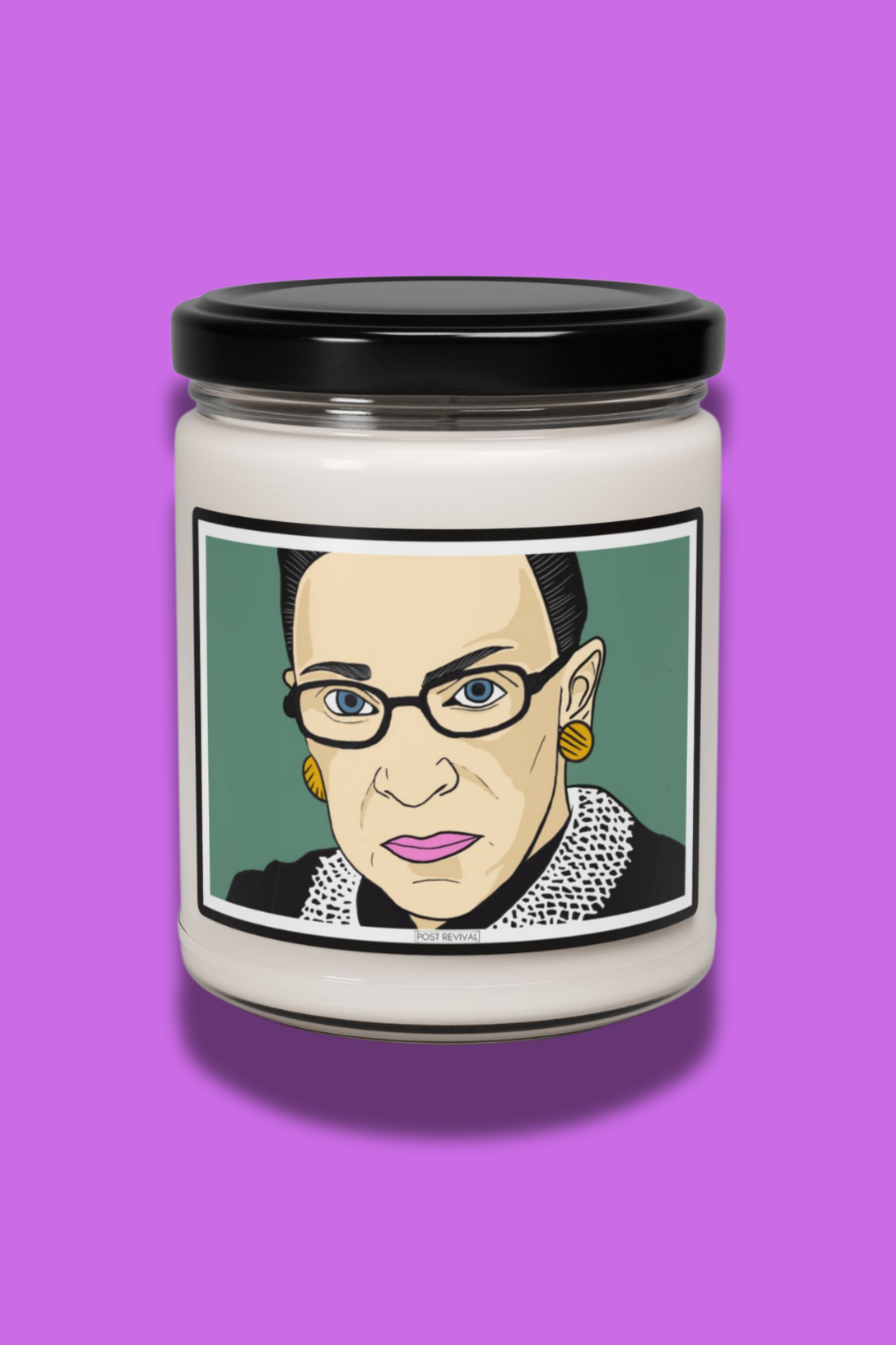 Empowering RBG Scented Soy Candle, Justice Gift, Inspirational Home Decor, Feminist Candle, Legal Gift