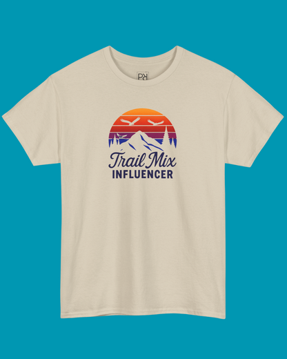 Outdoor Adventure Tee, Trail Mix Influencer Shirt, Unisex Cotton Tee, Gift for Hikers, Casual Wear, Nature Lover Apparel