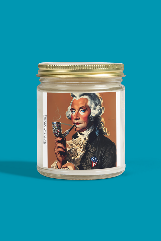 George Washington Candle Pop Art Dopamine Decor | Unique Gift for Him or Her | Patriotic USA Birthday Gift | LGBTQ Friendly Thank You Gift