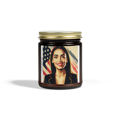 AOC Candle Pop Art Dopamine Decor | Unique Gift for Him or Her | Patriotic USA Birthday Gift | LGBTQ Friendly Thank You Gift