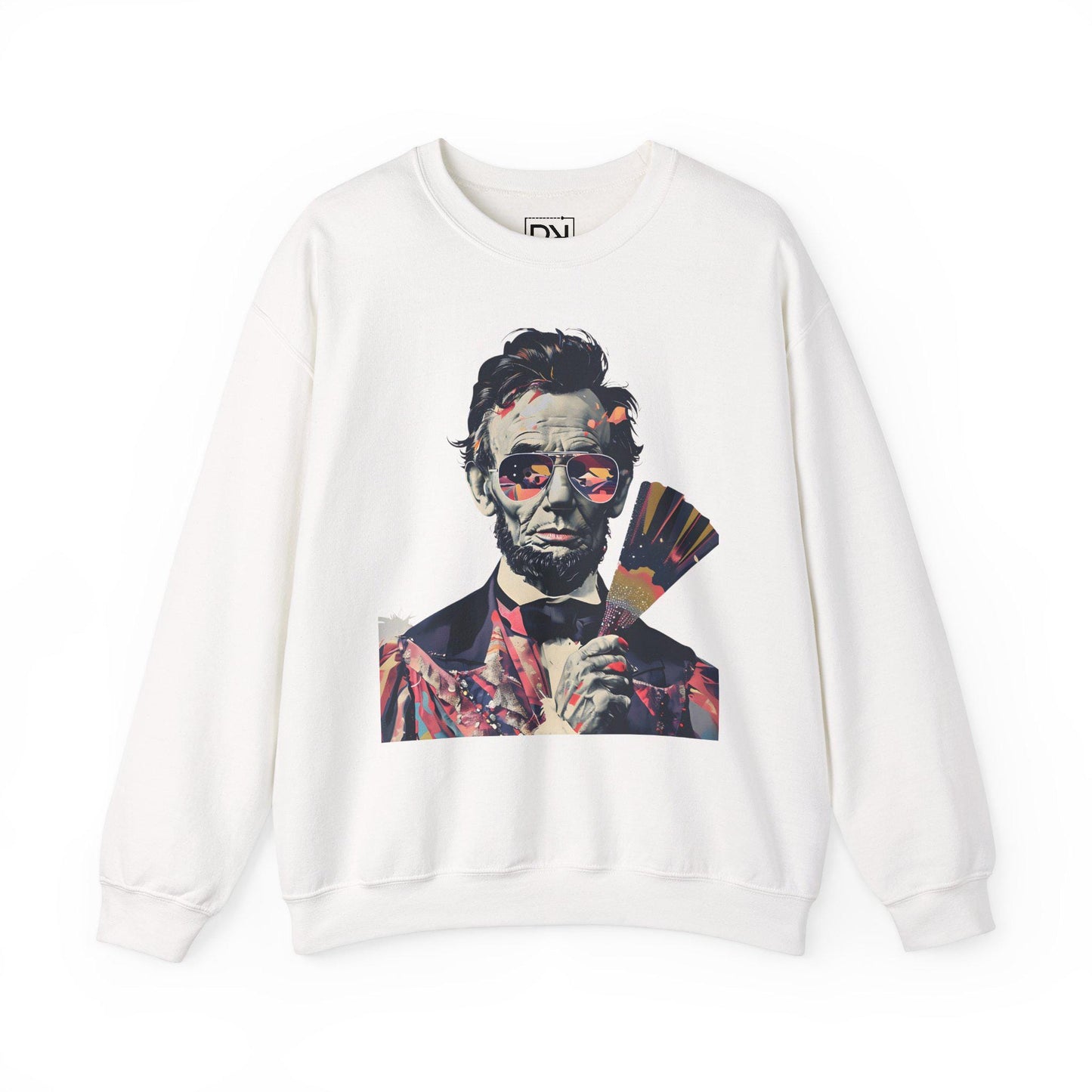 Abraham Lincoln Digital Art Crewneck Sweatshirt | Modern Art Sweatshirt | Gifts For Him and Her | Best Friend Birthday Gift