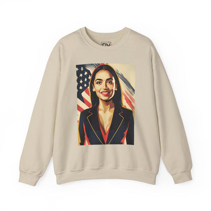 AOC Digital Art Crewneck Sweatshirt | Modern Art Sweatshirt | Gifts For Him and Her | Pop Art Design | Best Friend Birthday Gift