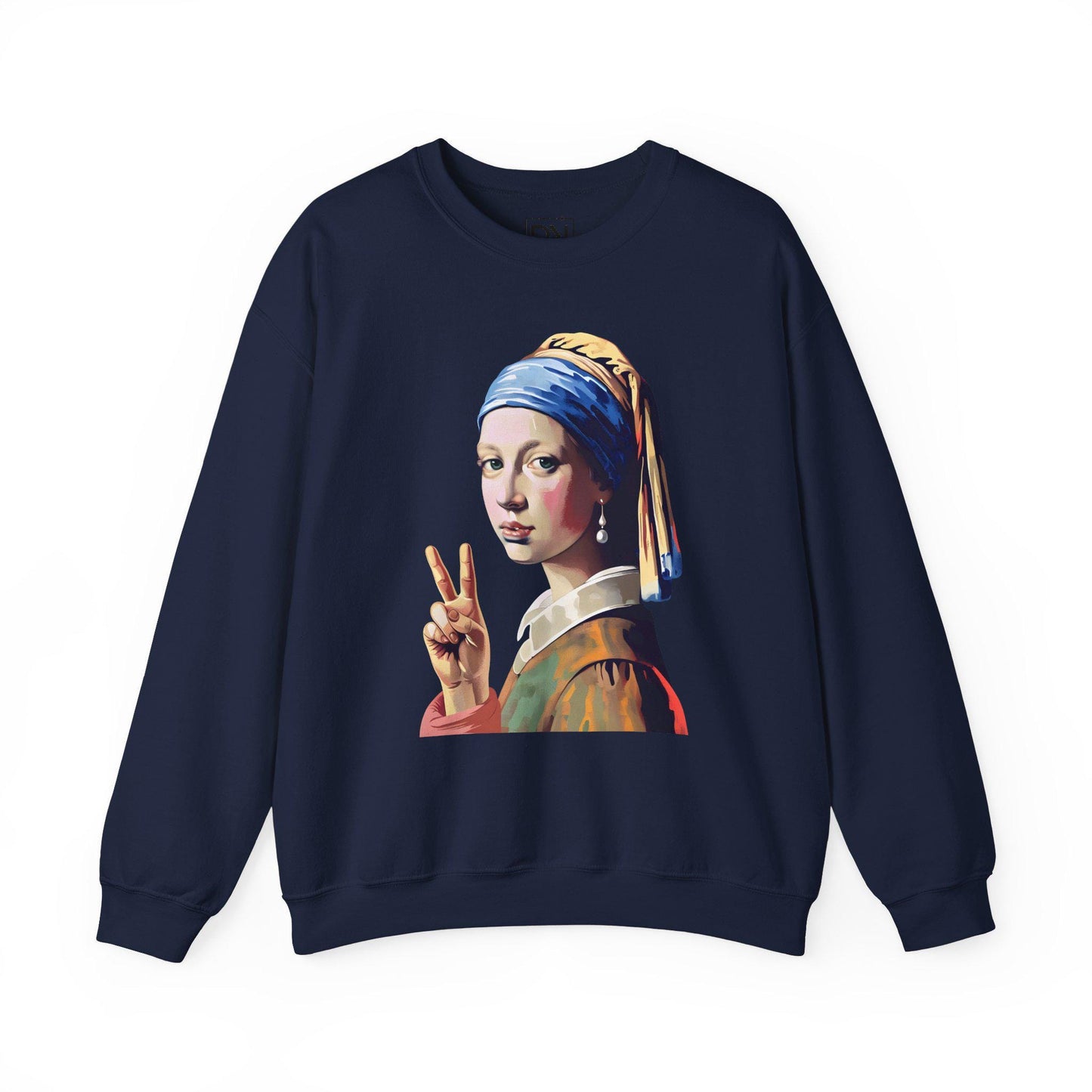 Girl with a Pearl Earring Digital Art Crewneck Sweatshirt | Modern Art Sweatshirt | Gifts For Him and Her | Best Friend Birthday Gift