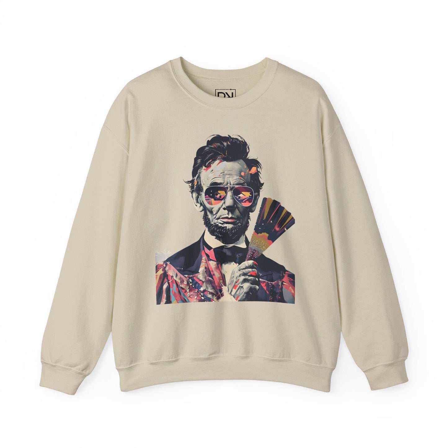 Abraham Lincoln Digital Art Crewneck Sweatshirt | Modern Art Sweatshirt | Gifts For Him and Her | Best Friend Birthday Gift
