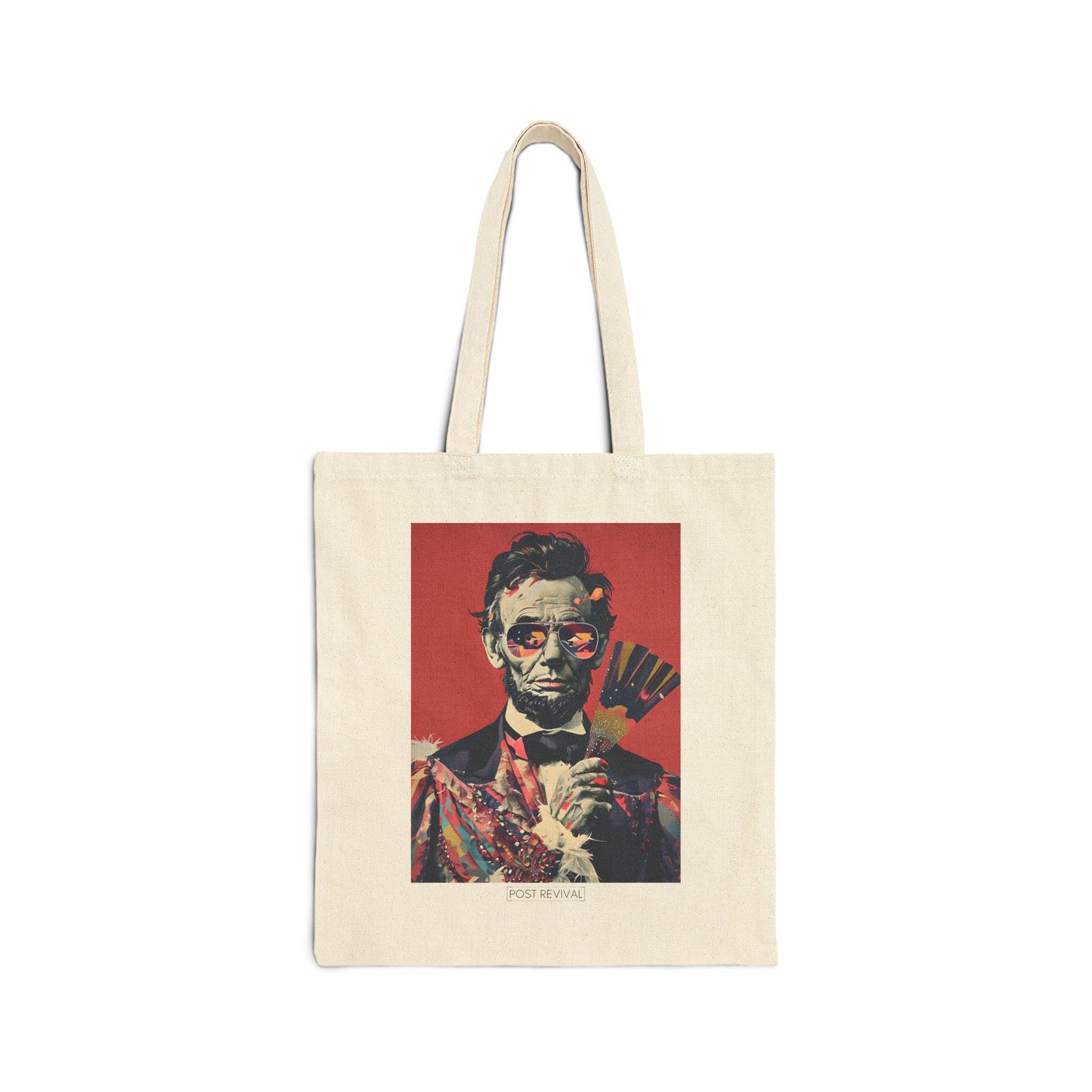 Abraham Lincoln Pop Art Shoulder Bag Patriotic Modern Art Canvas Tote Perfect for Him, Her, Best Friend, Birthday, or LGBTQ Pride