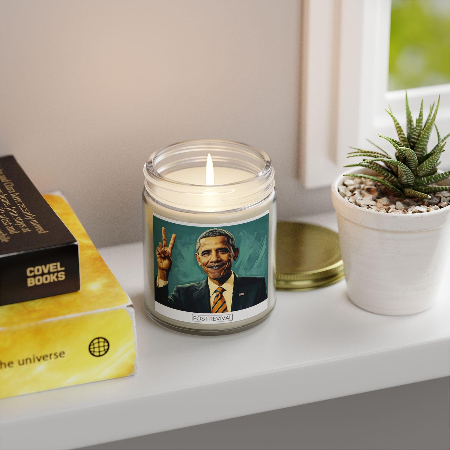 Barack Obama Candle Pop Art Dopamine Decor | Unique Gift for Him or Her | Patriotic USA Birthday Gift | LGBTQ Friendly Thank You Gift