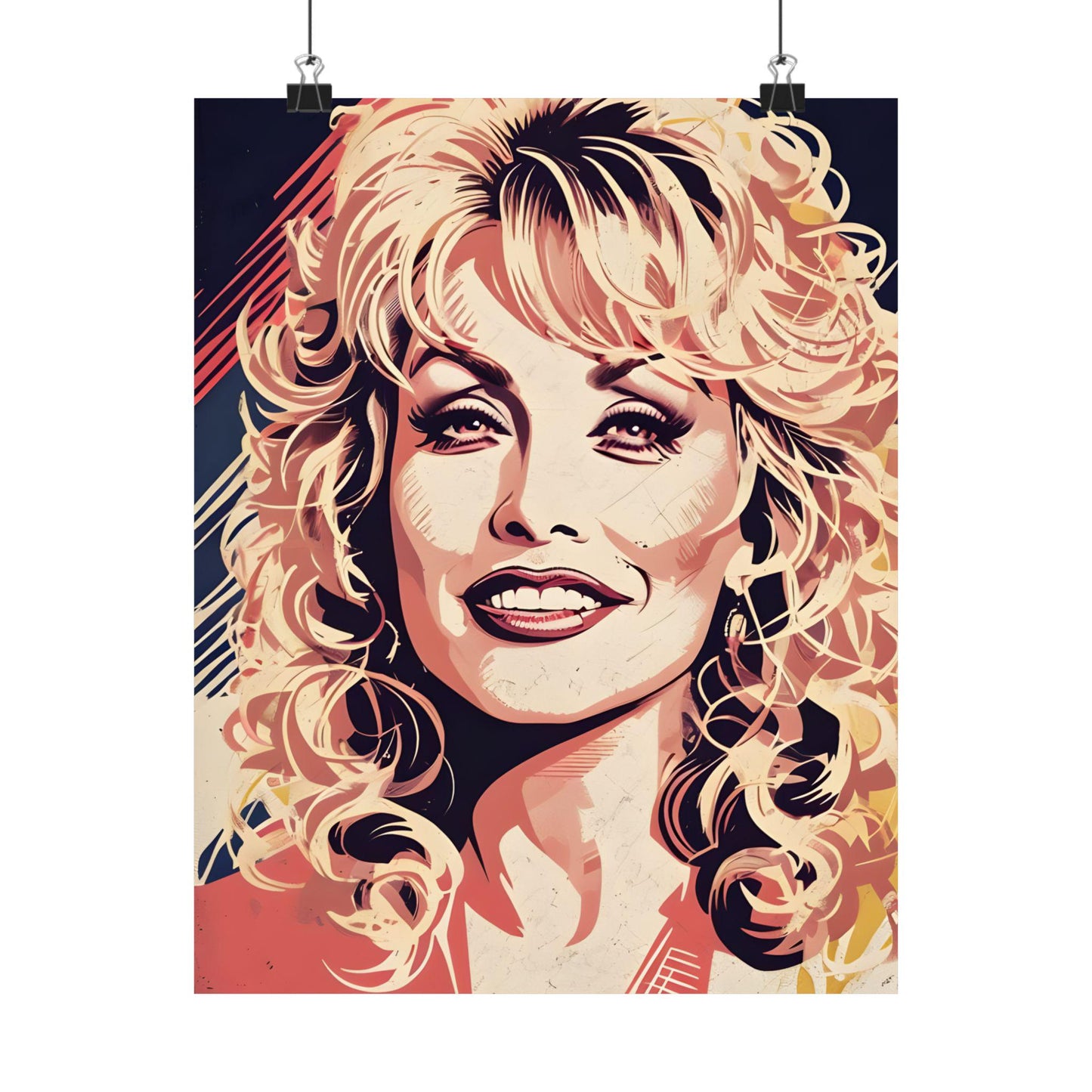 Dolly Parton Digital Art Print Premium Matte Vertical Poster Modern Pop Art Wall Hanging