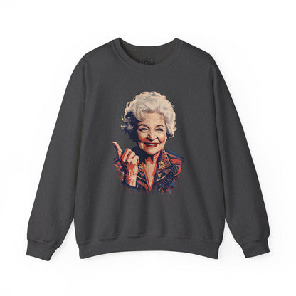 Betty White Digital Art Crewneck Sweatshirt | Modern Art Sweatshirt | Gifts For Him and Her | Pop Art Design | Best Friend Birthday Gift