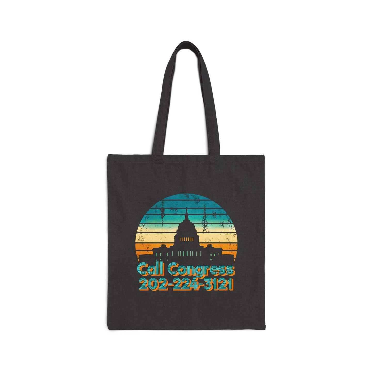 Call Congress Tote Bag - Civic Activism Canvas
