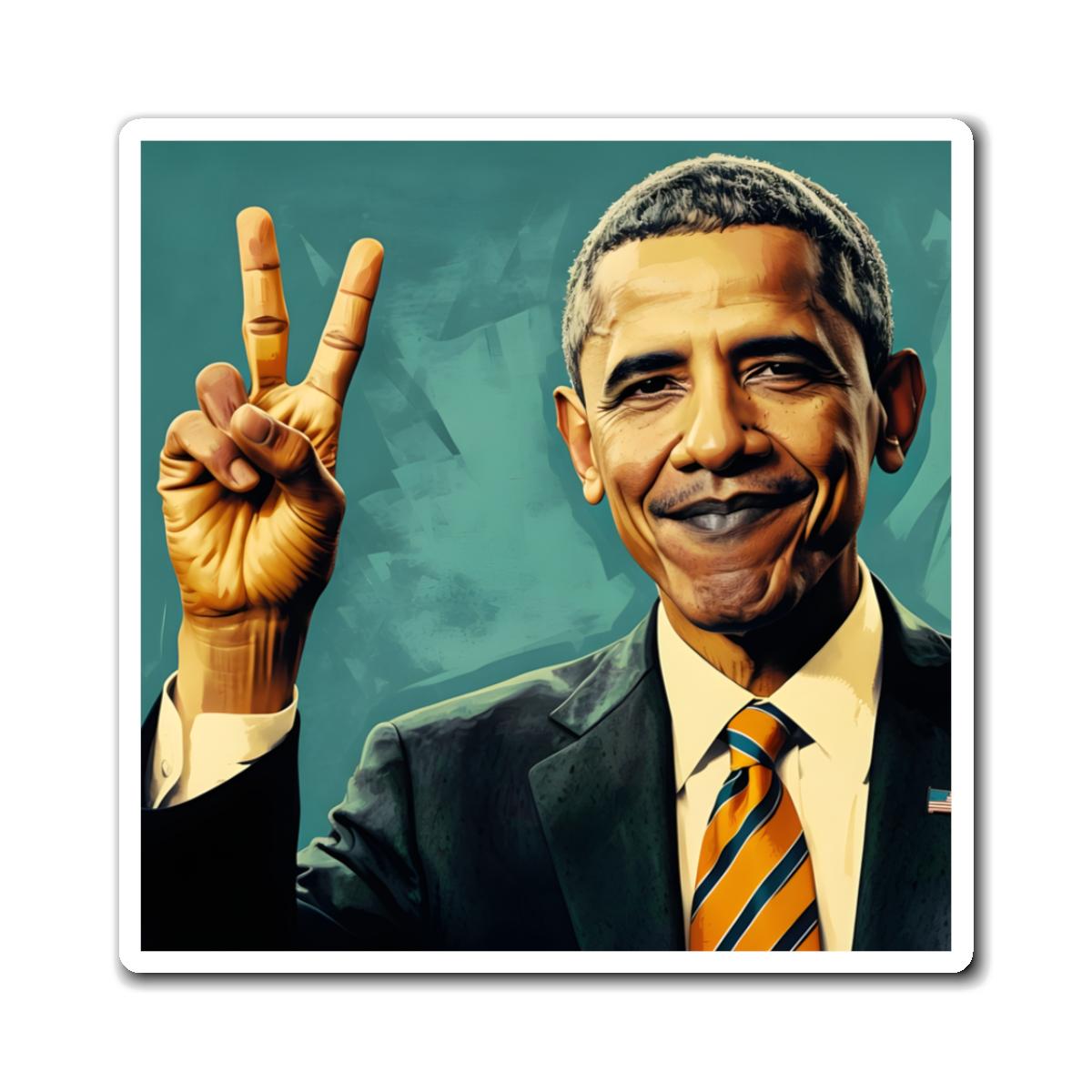 Obama Pop Art Magnet Patriotic Teacher Gift, Best Friend Gift, Fridge Magnet