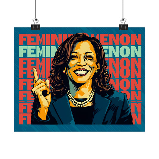 Kamala Harris Wall Art | Feminist Modern Art Print | Apartment Decor | Gift for Her | LGBTQ Patriotic Decor | Dopamine Decor