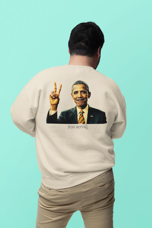 Barack Obama Digital Art Crewneck Sweatshirt | Modern Art Sweatshirt | Gifts For Him and Her | Patriotic USA Thank You Gift
